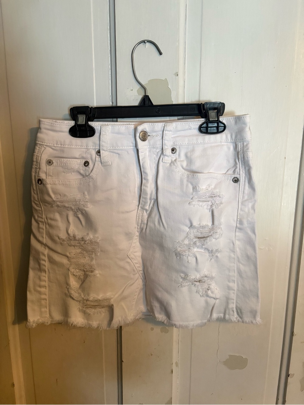 American Eagle Outfitters White Stretch Denim Skirt